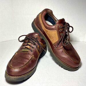 ROCKPORT Leather Two-Tone Brown Oxford Trail Shoes MR3391 Waterproof M-10M